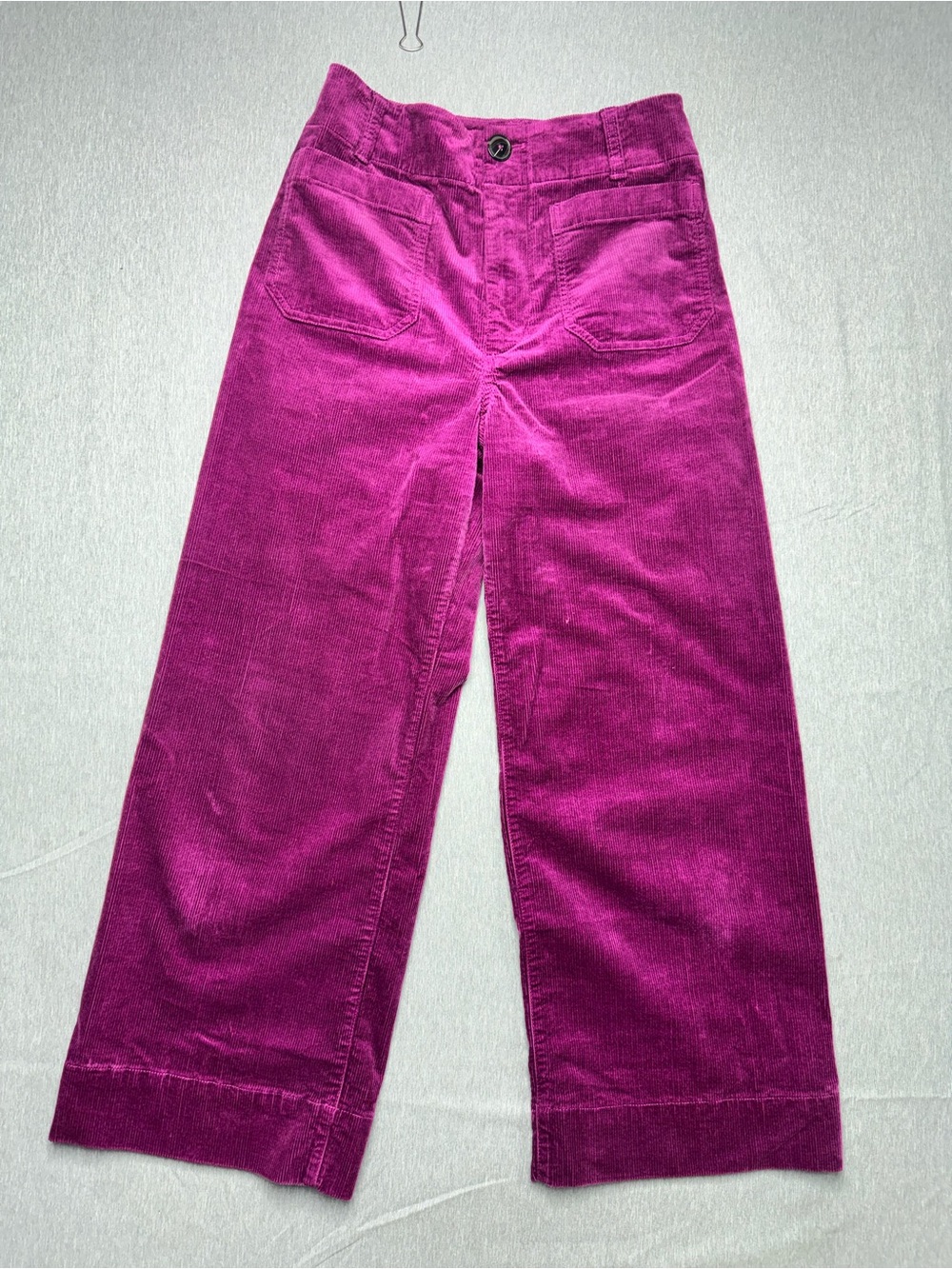 Anthropologie Maeve The Colette Corduroy Wide Leg Pants 27 Magenta